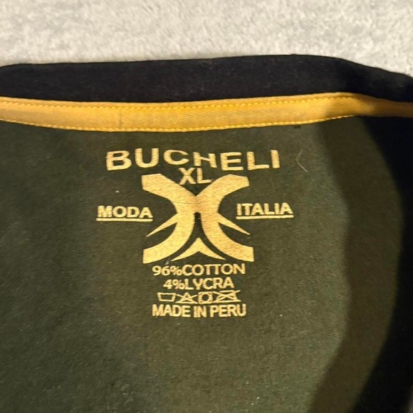 Green and Yellow Bucheli streetwear-inspired polo shirt - Picture 3 of 4